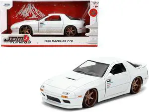 1985 Mazda RX-7 White "JDM Tuners" Series 1/24 Diecast Model Car by Jada
