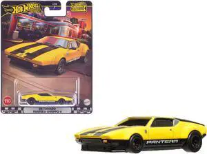 De Tomaso Pantera Gruppo 4 Yellow with Black Stripes "Boulevard" Series Diecast Model Car by Hot Wheels