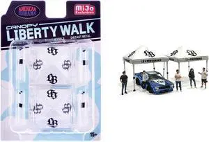 "Liberty Walk" Canopy 2 Piece Set White Limited Edition for 1/64 Scale Models by American Diorama