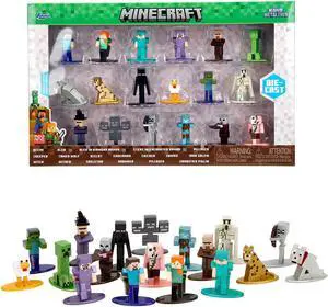 "Minecraft" Set of 18 Diecast Figures "Nano Metalfigs" Series Diecast Models by Jada