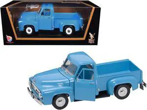 1953 Ford F-100 Pickup Truck Light Blue 1/18 Diecast Model Car by Road Signature