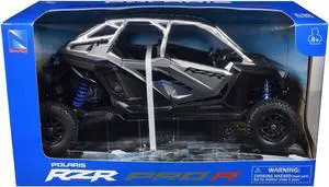 Polaris RZR Pro R UTV Silver Metallic and Black 1/18 Diecast Model by New Ray