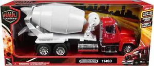 Freightliner 114SD Cement Mixer Red and White "Long Haul Truckers" Series 1/32 Diecast Model by New Ray