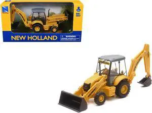 New Holland B110C Backhoe Loader Yellow Diecast Model by New Ray