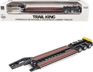 Trail King TK120 Hydraulic Detachable Gooseneck Lowboy Trailer Black "Transport Series" 1/50 Diecast Model by Diecast Masters