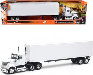 International LoneStar Truck with Dry Goods Trailer White "Long Haul Truckers" Series 1/43 Diecast Model by New Ray
