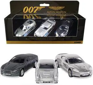Aston Martin Collection "James Bond 007" Set of 3 Pieces Diecast Model Cars by Corgi