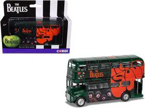The Beatles London Double Decker Bus "Rubber Soul" Green Diecast Model car by Corgi
