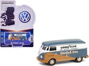 1964 Volkswagen Panel Van "Goodyear" Gray and White with Tan Graphics "Club Vee-Dub" Series 20 1/64 Diecast Model by Greenlight