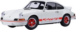 Porsche 911 Carrera 2.7 RS Grand Prix White with Red Stripes and Wheels 1/18 Model Car by Autoart