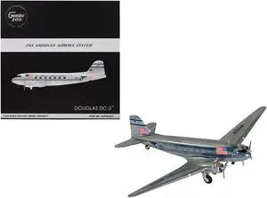 Douglas DC-3 Commercial Aircraft "Pan American Airways" Polished Metal Finish "Gemini 200" 1/200 Diecast Model by GeminiJets