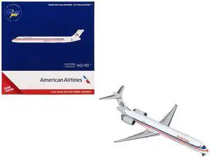 McDonnell Douglas MD-90 Commercial Aircraft "American Airlines" White with Blue & Red 1/400 Diecast Model Airplane by GeminiJets