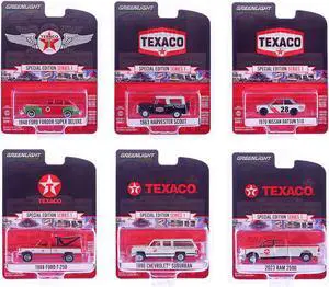 "Texaco Special Edition" Series 1 Set of 6 pieces 1/64 Diecast Model Cars by Greenlight