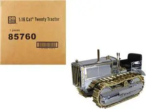 CAT Caterpillar Twenty Tractor "100th Anniversary" Chrome and Gold "Centennial Series" 1/16 Diecast Model by Diecast Masters