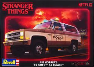 Jim Hopper's 1985 Chevrolet K5 Blazer "Stranger Things" (2016-Current) TV Series (Level 4) 1/25 Plastic Model Kit by Revell