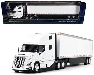 Volvo VNL 860 High-Roof Sleeper and 53' Trailer with Skirts White 1/50 Diecast Model by First Gear
