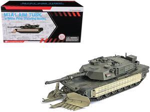 United States M1A1 AIM Tank with Mine Plow #68 "US Army" Olive Drab "NEO Dragon Armor" 1/72 Plastic Model by Dragon Models