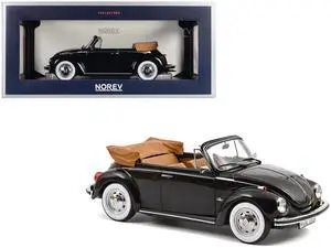 1973 Volkswagen 1303 Cabriolet Black 1/18 Diecast Model Car by Norev