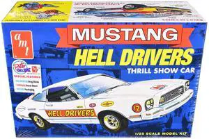 1977 Ford Mustang "Hell Drivers" Thrill Show Car (Skill 2) 1/25 Plastic Model Kit by AMT