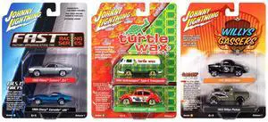 Johnny Lightning "2-Packs" 2024 Release 1 Set B of 6 pieces 1/64 Die Cast Model Car by Auto World