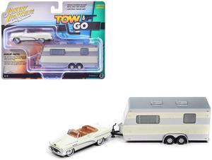 1953 Buick Super Cream with Travel Trailer Limited Edition "Tow & Go" Serie 1/64 Diecast Model Car by Auto World