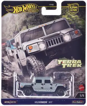 Hummer H1 Pickup Truck Gray Metallic "Terra Trek" Series Diecast Model Car by Hot Wheels