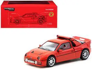 Ford RS200 Red "Hobby64" Series 1/64 Diecast Model Car by Tarmac Works