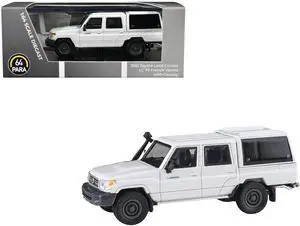 2012 Toyota Land Cruiser LC 79 French Vanilla White with Canopy 1/64 Diecast Model Car by Paragon