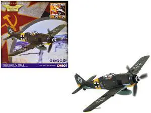 Focke-Wulf Fw 190A-8 Fighter Aircraft "Black 1" (1945) German Luftwaffe "The Aviation Archive" 1/72 Diecast Model by Corgi