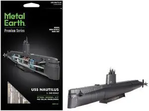Model Kit USS Nautilus (SSN-571) Submarine "United States Navy" (Challenging Difficulty) Steel Model by Metal Earth