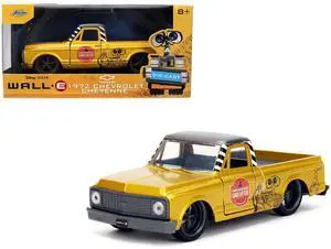 1972 Chevrolet Cheyenne Pickup Truck Gold Metallic with Gray Top "Wall-E" (2008) Movie 1/32 Diecast Car Model by Jada