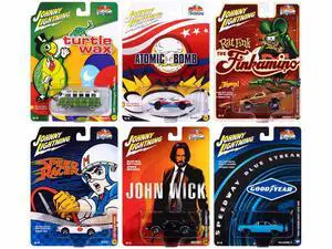 Pop Culture 2025 Set of 6 Cars Release 1 1/64 Die Cast Model Cars by Johnny Lightning