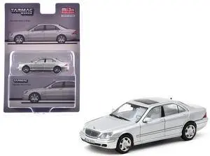 Mercedes-Benz S-Class Brilliant Silver Metallic "Global64" Series 1/64 Diecast Model by Tarmac Works