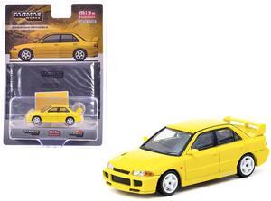 Mitsubishi Lancer GSR Evolution III RHD Yellow with Tarmac Cards "Global64" Series 1/64 Diecast Model by Tarmac Works