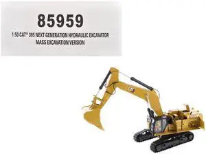 CAT Caterpillar 395 Next Generation Hydraulic Excavator "Mass Excavation Version" Yellow 1/50 Diecast Model by Diecast Masters