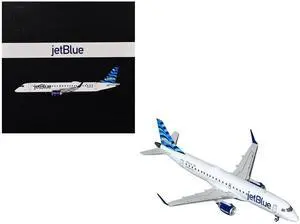 Embraer ERJ-190 Commercial Aircraft "JetBlue Airways" White with Blue Striped Tail 1/200 Diecast Model Airplane by GeminiJets