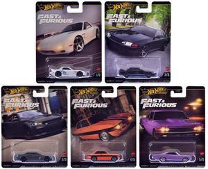 "Fast & Furious" 2025 5 piece Set K Diecast Model Cars by Hot Wheels