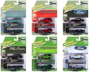Johnny Lightning Collector's Tin 2025 Set of 6 Cars Release 1 Limited Edition 1/64 Die Cast Model Cars by Johnny Lightning