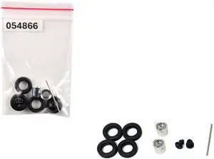Rear Hypoid Wheelset Chrome 1/87 HO Plastic Model by Promotex