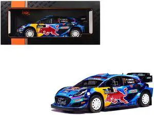 Ford Puma Rally1 #7 Pierre-Louis Loubet - Nicolas Gilsoul "Rally Sweden" (2023) 1/18 Diecast Model Car by IXO Models