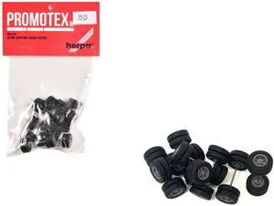 6-Spoke Rear Wheelset Set of 8 pieces 1/87 (HO) Scale Plastic Model by Promotex