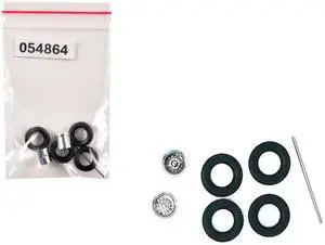Rear Wheelset Planetary Chrome 1/87 HO Plastic Model by Promotex