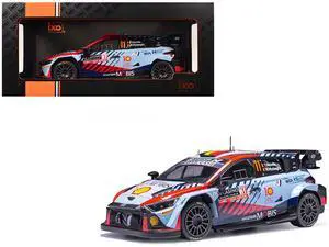 Hyundai i20 N Rally1 #11 Thierry Neuville - Martijn Wydaeghe Winner "Rallye Monte-Carlo" (2024) 1/18 Diecast Model Car by IXO Models