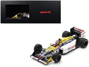 Williams FW11B #5 Nigel Mansell "Williams-Honda" Winner F1 "British GP" (1987) with Display Case 1/18 Model Car by Spark