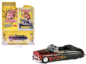 1950 Mercury Eight Convertible Lowrider Black with Flames "Menacing Monica" 1/64 Diecast Model Car by Greenlight