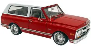 1970 GMC Jimmy Red Metallic with White Top "Slammed Custom" Limited Edition to 402 pieces 1/18 Die Cast Model Car by ACME