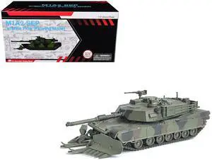United States M1A2 SEP Tank w/Mine Plow (Plowing Mode) "Fort Knox" (2002)" Green Camouflage 1/72 Plastic Model by Dragon Models
