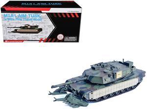 United States M1A1 AIM TUSK with Mine Plow (Travel Mode) "Iraq" (2003) Green Camouflage 1/72 Plastic Model by Dragon Models