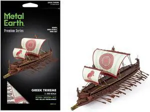 Model Kit Greek Trireme Warship (Expert Difficulty) Steel Model Kit by Metal Earth