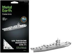Model Kit  USS Theodore Roosevelt CVN-71 Aircraft Carrier (Expert Difficulty) Steel Model Kit by Metal Earth